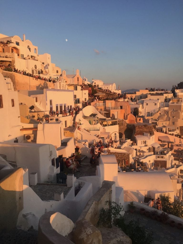 Sunset in Oia Santorini