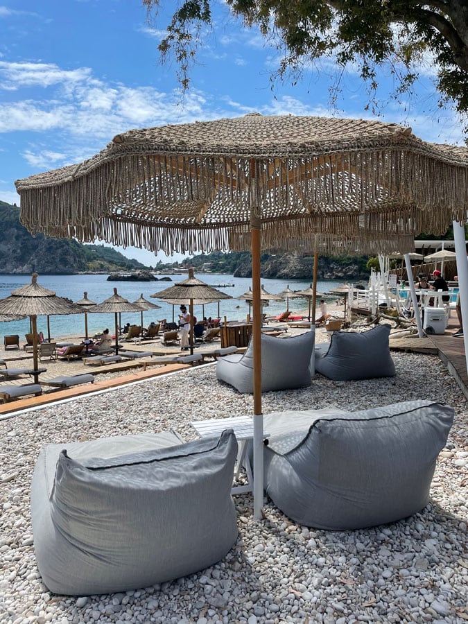 Beach bar in Paleokastritsa Corfu